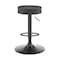 Armen Living Dax Backless Dark Gray Faux Leather Adjustable Height Bar Stool LCDXBABLGR - alternate 3